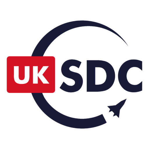 UK Space Design Competition (UKSDC) logo which redirects to the UKSDC website